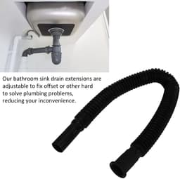 ONF3 - Flexibele Afvoerslang - Wastafelafvoer - Uitbreidbaar - Zwart - Afvalwaterbuis - Geschikt voor keuken en badkamer - 2 stuks — thumbnail 5