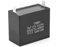 Dailygoods - CBB61 Condensator - Startcondensator - Betrouwbare isolatieprestaties - 16uF - Geschikt voor generatoren - Hittebestendig - Hoogwaardige...