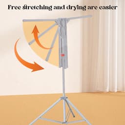 Dailygoods - Inklapbaar Droogrek met 4 Armen - Verstelbaar van 120 tot 170 cm — thumbnail 5