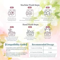 Dailygoods- Geurparels Gardenia/Jasmijn - 100 Dagen Langdurige Geur - Hypoallergeen - Oplosbaar in Alle Watertemperaturen - Microcapsule-Technologie - Verwijdert Geuren tijdens het Wassen - Wasverfrisser — thumbnail 4