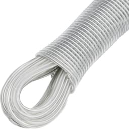 Dailygoods- Waslijn 30 m - Stalen kern - Zware belasting - Roestvrij - Waterdicht - Draagvermogen 220 kg - Wasdraad — thumbnail 5