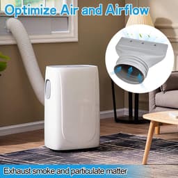 Platte Afvoerslang Adapter - Koppelstuk Mobiele Airco Afvoerslang - Voor Ø13-15cm Afvoerslang Airco Slang - Airco Afvoer Koppeling - Slangaansluiting - Afvoerset - Voor Airco, Droger en Auto Airconditioning — thumbnail 4