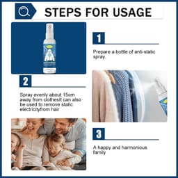 Antistatische spray voor kleding, textiel, meubels en auto - 100ml voor een statischvrije ervaring — thumbnail 2