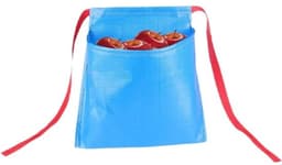 Tuinschort met Zakken - Groente & Eierverzamelaar - Fruit Oogsten - Waterdicht Nylon Materiaal - 30x30x18 cm - Blauw — thumbnail 1
