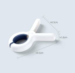 Handdoekclips 6 stuks - Antislip - Duurzaam - Voor bevestiging - Voor grote voorwerpen - Roestvrijstalen veer - 9,5 x 6,5 x 1,8 cm - Wasknijpers — thumbnail 5