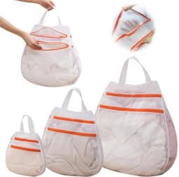 Waszak - Set van 3 - Polyester - Antislip - Waszakken voor wasgoed - Bescherming voor kleding - Afmetingen: 30x30/40x40/50x50 cm - Wasnet — thumbnail 1