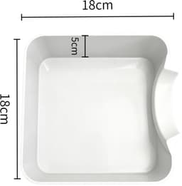 2 stuks - witte afvoerbak voor de wasmachine - Geschikt voor zowel voorladers als bovenladers - Houdt de vloer droog en voorkomt wasgeuren en watervlekken - 18*18*5 cm — thumbnail 2