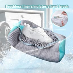 SnelShoppen - Pack van 2 Schoenwaszakken, Wasmachine Geschikt, Herbruikbare Schoenwaszak, Waszak voor Sneakers, Met Rits, Voor Alle Schoenmaten en Soo — thumbnail 3