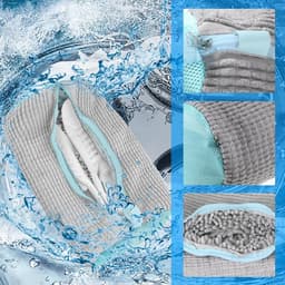 Thijox - Schoenwaszak 2 Stuks - Waszak Voor Sneakers, Anti-Vervorming Met Ritssluiting, Herbruikbare Schoenen Waszak, Grijs, Voor Wasmachine, Ideaal V — thumbnail 3