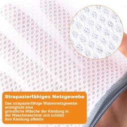 Thijox - 3 Stuks BH Waszak voor Wasmachine, 18 x 20 cm, Herbruikbare Waszakken met Verborgen Ritssluiting, Grijs, Ideaal voor Ondergoed en Sokken — thumbnail 2