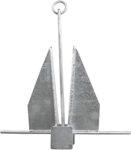Platenanker - Danforth anker - Boot vastleggen - Verzinkt staal - 10 kg - Zilverkleurig — thumbnail 1