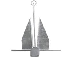 Platenanker - Danforth anker - Boot vastleggen - Verzinkt staal - 10 kg - Zilverkleurig