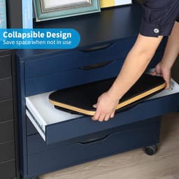 heupwasmand - Luxe Wasmand met Deksel - Bamboe Handgrepen - Verwijderbaar Binnencompartiment - Vouwbaar - Voor Kleding en Speelgoed — thumbnail 5