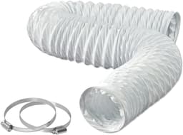 Afzuigslang PVC Flexibel - Ventilatieslang Afzuigkap - Lucht Afvoeren - Versterkt met Staaldraad - 102mm x 2.5m - Wit — thumbnail 1