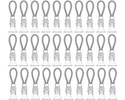 30 Stuks Kleurrijke Handdoekklemmen, Metalen klemmen, Compact en Draagbaar, Handdoekklemmen, geschikt voor handdoeken, theedoeken, badhanddoeken, enz(Bruin)