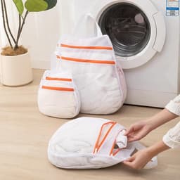 Set van 3 Herbruikbare Waszakken van Gaas voor de Wasmachine, Ideaal voor Kleding, Sokken en Ondergoed, Met Rits en Duurzaam Polyester — thumbnail 3