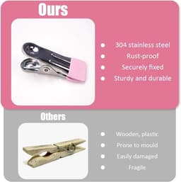 50 Stuks RVS Kledingknijpers, Multifunctionele Klemmen, Antislip Metalen Knijpers voor Kleding, Handdoeken, Voedselverzegeling en Foto's, Sterke Klemmen voor Sokken en Schoenen — thumbnail 3