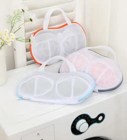 Waszakken – Set van 2 – 32,5 x 21 cm – Waszak voor lingerie – Mesh zak voor bh's – Beschermende waszakken – Vormbehoudend – Praktisch & duurzaam – Geschikt voor studentenkamers, reizen, cruises, slaapkamers, enz. — thumbnail 5