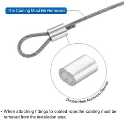 Roestvrijstalen kabel 1,2mm vinylcoating - Waslijn op te hangen - Transparant — thumbnail 4