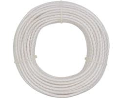 Kledinglijn - Waslijn Touw - Kleding Drogen - Transparante PVC Coating - 20 meter - Wit