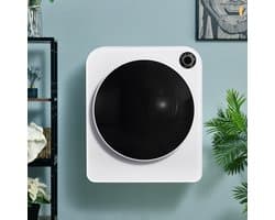 Compacte Luchtafvoer Wasdroger 3 kg - Mini Wasdroger met RVS Trommel & Dreifachfilter - Wandwasdroger 830W - 5 Programma's & Timer - Wit [Energieklasse G]