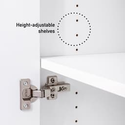 Interlink Lifestyle Studio Flow Wasruimtecombinatie Bundel 05 - Wit - 134 x 68 x 208 cm - Complete wasruimte met wasmachinekast en opbergkast — thumbnail 2