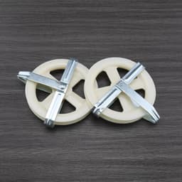 Lord of the Tools 2 stks 5 Inch Waslijn Katrol Nylon Touw Katrol Kabel Puller Compatibel met Outdoor Drogen Kleding Past Touw Tot 3/8 "Wit — thumbnail 2
