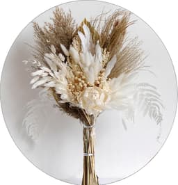 49 Stuks Pampas Gras Gedroogd Natuurlijk, Pampas Gras Gedroogd, Natuurlijke Gedroogde Bloemen voor Boho Woonkamer, voor woonkamer, tafel, slaapkamer, bruiloft, badkamer — thumbnail 1