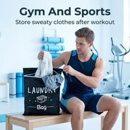 SnelShoppen - Travel Set (Grijs-Zwart, Medium) - Waterdichte Waszak voor Vuile Kleding, Vouwbare Nat Zak voor Sport, Zwemmen, Kamperen en Vakantie, Ge — thumbnail 5
