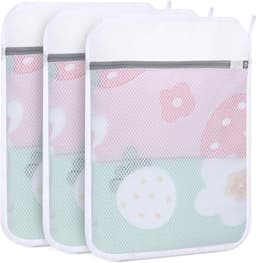 3 Stuks Duurzame Honingraat Mesh Waszakken met Rits voor Delicate Kleding, Herbruikbare Waszakken voor Wasmachine, Ideaal voor Ondergoed, Sokken en Bh's (50x60cm) — thumbnail 1