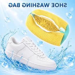 Waszak voor Schoenen met Verborgen Rits, Duurzaam Polyester, Ideaal voor Sneakers en Sportschoenen, Set van 2, Geel, Bescherming en Wasgemak — thumbnail 4