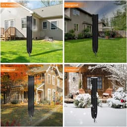 SnelShoppen - Swivel Clothesline Cover - Waterdichte Bescherming voor Rotatieve Waslijnen - Universele Maat 165x15x15cm - Met Rits en Trekkoord - Tuin — thumbnail 4