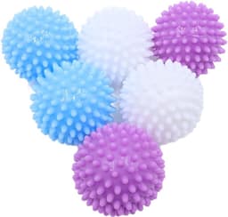 SnelShoppen - 6 Wasballen voor Donsjacks, Herbruikbare Drogerballen, Verbeterde Luchtcirculatie, Kleine en Lichtgewicht Kleding Reiniging, Witte, Blau — thumbnail 5