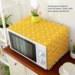 Katoenen linnen stofdichte hoesbeschermer voor koelkast, tafel en wasmachine - Geel - Bescherming - Stofbescherming - Huishouden — thumbnail 2