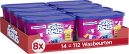 Color Reus 3+1 Power Caps Wasmiddel Capsules | 8 x 14 wasbeurten | 112 wasbeurten | Voordeelverpakking — thumbnail 1