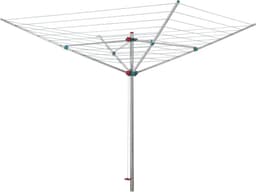 Droogmolen Tuin - Wasrek Buiten - Buiten Wassen Drogen - Grote Randlengtes - 40 meter lijn - Zilver — thumbnail 1
