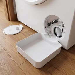 2-stuks Afvoerbak voor wasmachine - Wateropvangbak voor wasmachine - Afvoergoot voor wasmachine - Wateropvangbak voor wasmachine - 17,5*16,5*4,5 cm - Geschikt voor wasmachines, vaatwassers, campers, enz. - Wit — thumbnail 4