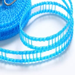 2 stuks Draagbare waterdichte waslijn, Nylon Waslijn (Blauw, Groen) | Nylon, lengte: 5 m, roosterontwerp, in lengte verstelbaar, stevig en duurzaam, voor het drogen van kleding, beddengoed enz. — thumbnail 5