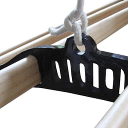 Ophangbaar Plafond - Zwart - 140cm (L) x 56cm (B) x 14cm (H) - 6 houten latten - Eenvoudig te bevestigen - duurzame grenenhouten latten — thumbnail 5