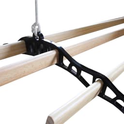 Ophangbaar Plafond - Zwart - 140cm (L) x 56cm (B) x 14cm (H) - 6 houten latten - Eenvoudig te bevestigen - duurzame grenenhouten latten — thumbnail 3