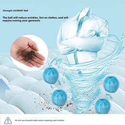 Verpakking van 20 herbruikbare haarverwijderaars Geschikt voor de wasmachine, blauwe wasballen van gaas. — thumbnail 2