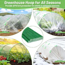 SnelShoppen - Tunnels voor Tuin - 70-delige Fiberglas Tunnelboog Set voor Raised Bed, Folietunnel, Tuin Arches, Grondankers, Groene Kleur — thumbnail 4