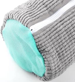 wasmachine 2 stuks waszak, schoenenzak wasmachine schoenenzak herbruikbare ritssluiting pluche schoenwaszak voor gymschoenen, tennisschoenen, grijs — thumbnail 3