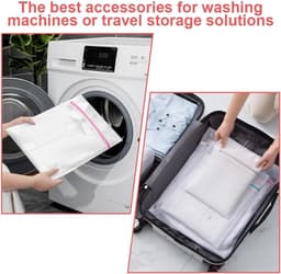 10 Stuks Wasnetten, Duurzame Mesh Waszakken in 3 Maten voor de Wasmachine, Ideaal voor Delicate Was, T-Shirts, Jassen en Baby Kleding — thumbnail 5