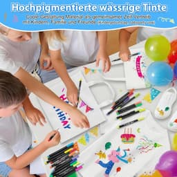 wasmachinebestendig, textielmarkeerstiften, wasbestendige stofkleur, permanente stofverf, stiften voor T-shirt, tassen, stoffen zakken en verschillende soorten textiel — thumbnail 5