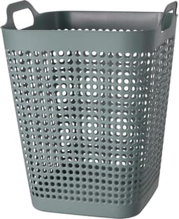 Storage Solutions Wasmand - 2x - groen - 48 liter - 40 x 51 cm - kunststof - wasbox - mand voor wasgoed - badkamer — thumbnail 4
