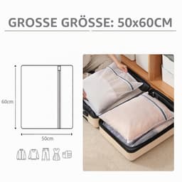 Wasnetten voor wasmachine, duurzame waszakken met ritssluiting, reiswasnet (50 x 60 cm) — thumbnail 1