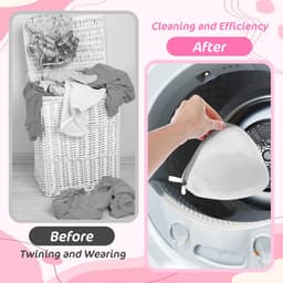 Wasnetjes voor bh, bh-net voor wasmachine, wasnet voor wasmachine, fijnmazige waszakken voor babywas, bh-ondergoed, fijne was, sokken, halfronde vorm 18 X 15 cm — thumbnail 4
