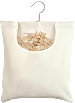 Wasknijperzak, wasknijperzak, 32 x 28 cm, Beige, wasmand — thumbnail 1