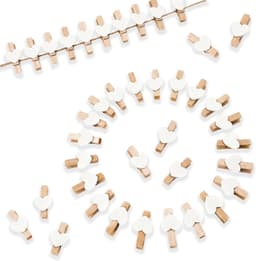 200 Houten Knijpers Hartvormig voor Foto's, Notities en Tafelorganisatie - Ideaal voor Knutselfeesten en Decoratie — thumbnail 1